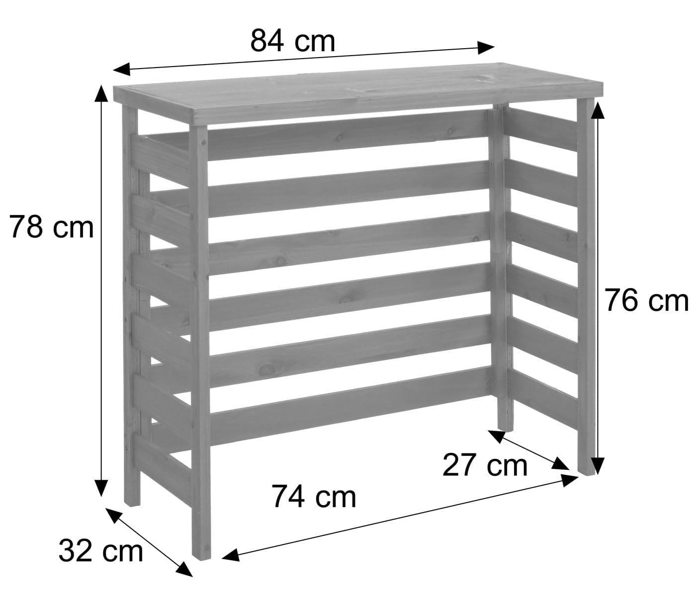 Mendler Copertura per impianto di climatizzatore/Pompa Calore HWC-Q15, Rivestimento in Legno MVG 78x84x32 cm - Naturale