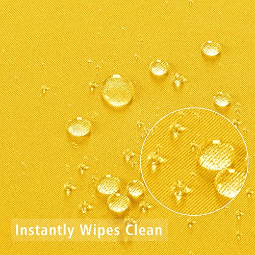 Image of Obstal 210GSM Rectangle Table Cloth, Yellow, 54 x 108 Inch | Heavy Duty Water Proof Microfiber Tablecloth, Decorative Fabric Table Cover for Outdoor and Indoor Use