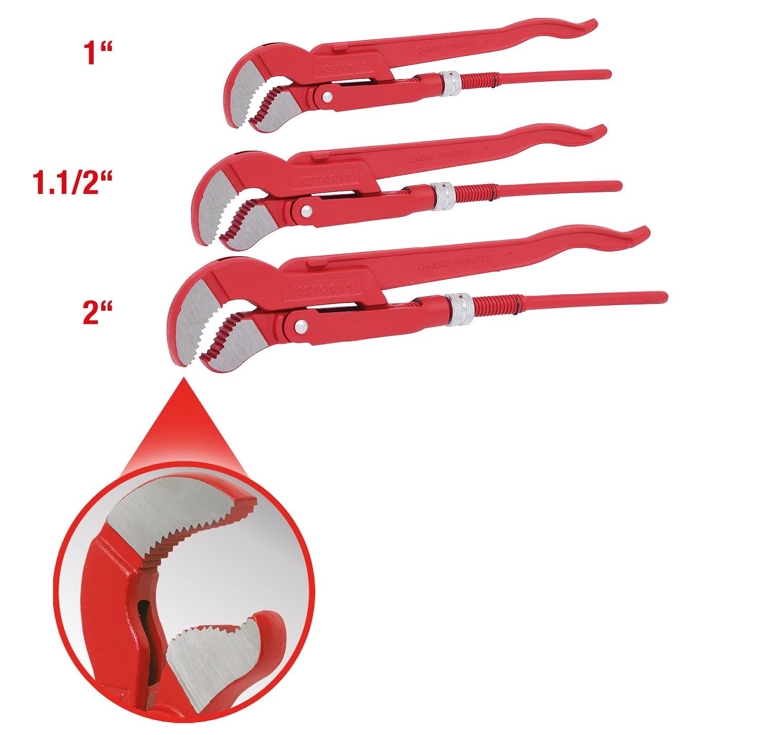 KS Tools 113.2100 Zestaw szczypiec do rur naroznych, 3-szt
