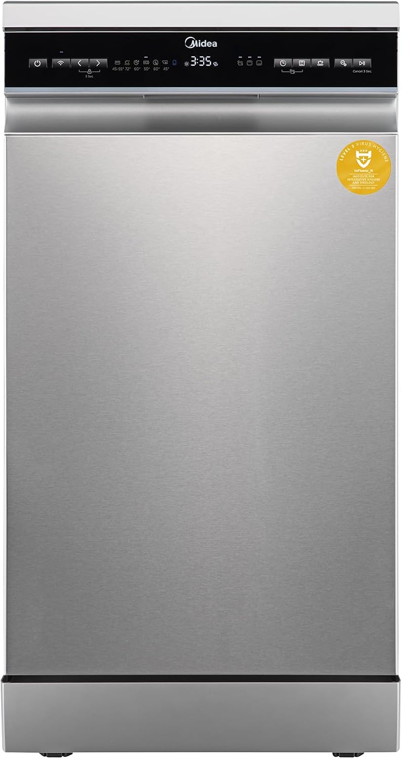 Midea MDWEF1034DSS-WE 45cm Silber Hygiene Geschirrspüler
