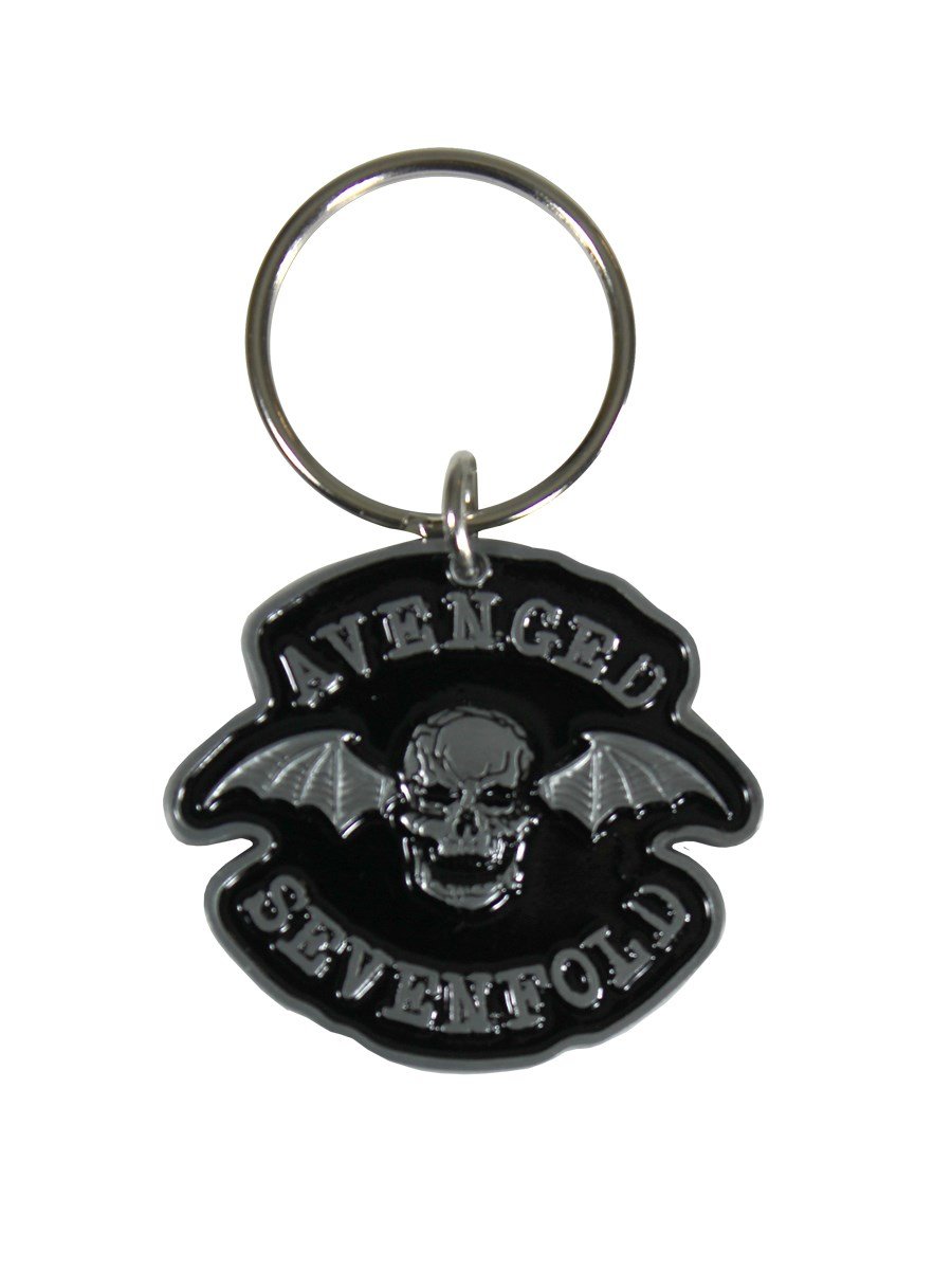 Avenged Sevenfold Unisex Black-White Standard Keychain: Death Bat