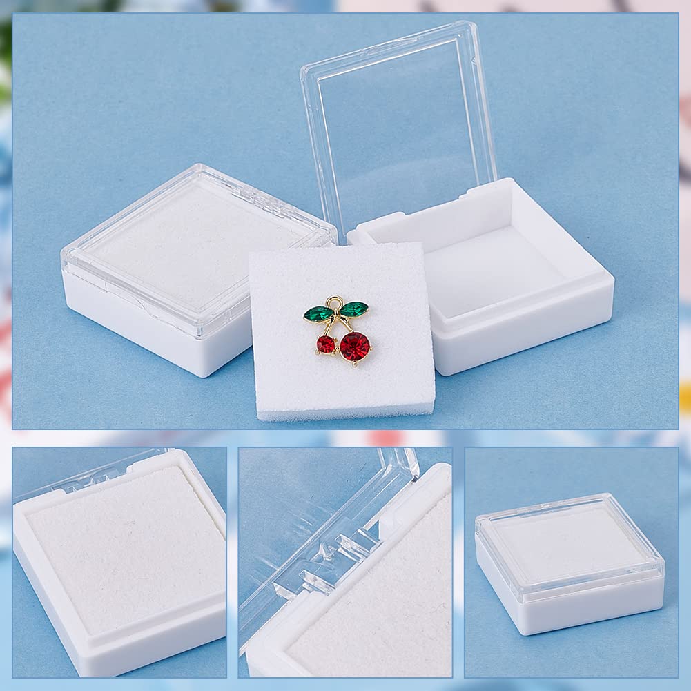 MAGICLULU Lot De 12 Boîtes De Rangement Carrées Transparentes En Plastique 1.38In Pour Spécimens Minéraux Vitrines Pratiques Pour Collection De Pierres Exposition Et Stockage Facile