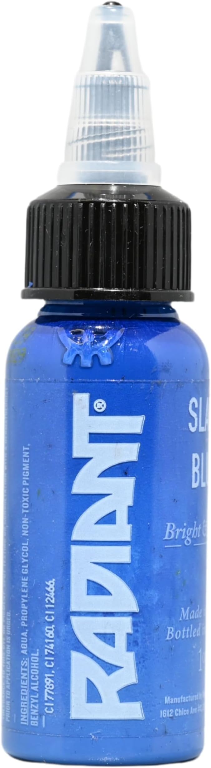 Slate Blue Tattoo Ink 1oz Bottle Deep Blue Gray Tone for Realism and Shadow Work Smooth Shading Long Lasting Professional Tattoo Ink for Artists