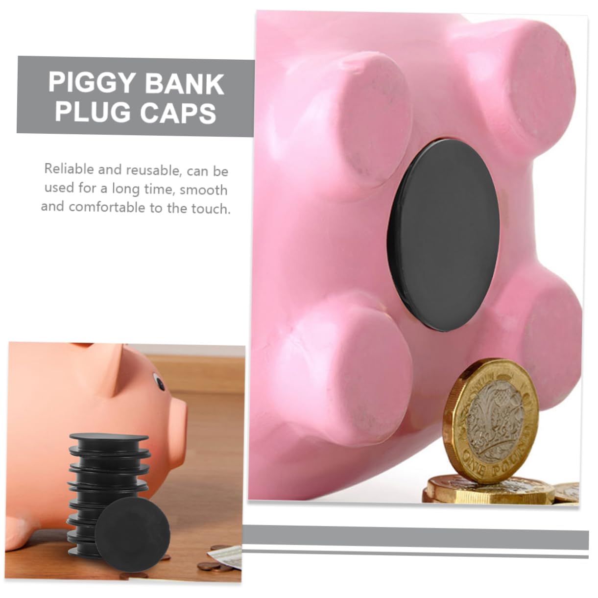 GALPADA 10Pcs Rubber Piggy Bank Plug Replacement Stopper for Cash Box Deposit Boxes Figurines Reliable Smooth and Reusable Inner