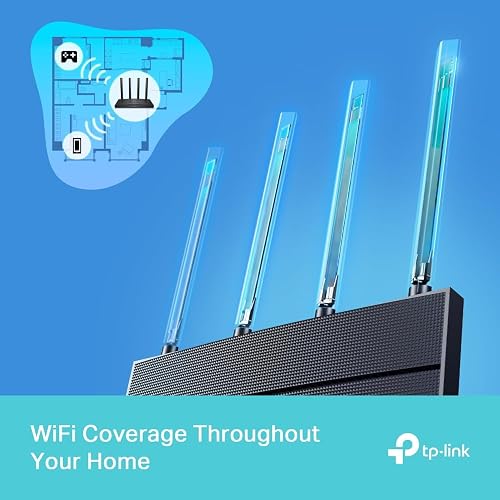 TP-Link Archer AX18 Routeur WiFi 6, Routeur WiFi AX 1500 Mbps bi-Bande, 4 Ports Gigabit, 4 antennes à Haute Performance, WPA3, Contrôle Parental, EasyMesh, Antivirus intégré - 2