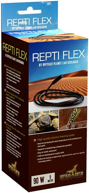 Cordon chauffant Repti Flex 90W pour terrarium - 10,5 m - Chauffage optimal