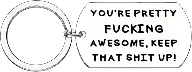 Inspirational Key Rings Funny Men Best Friends Coworker Keychain You are Awesome Keychain Inspirational Keyring Graduation Birthday Gift for Colleague Boss Men Women Friends (Style4)