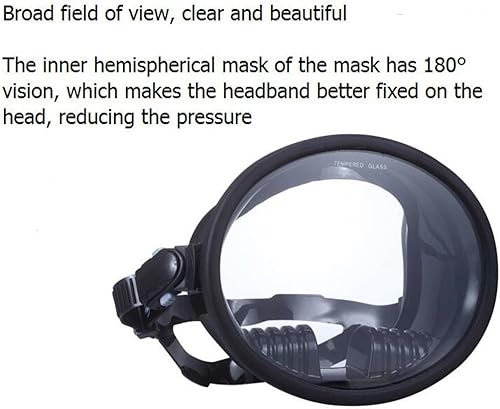 Miniatura 7 de Máscara de buceo de esnórquel antiniebla, ideal para pesca submarina y vista de ojos de pez, lo mejor para aventuras submarinas (negro)