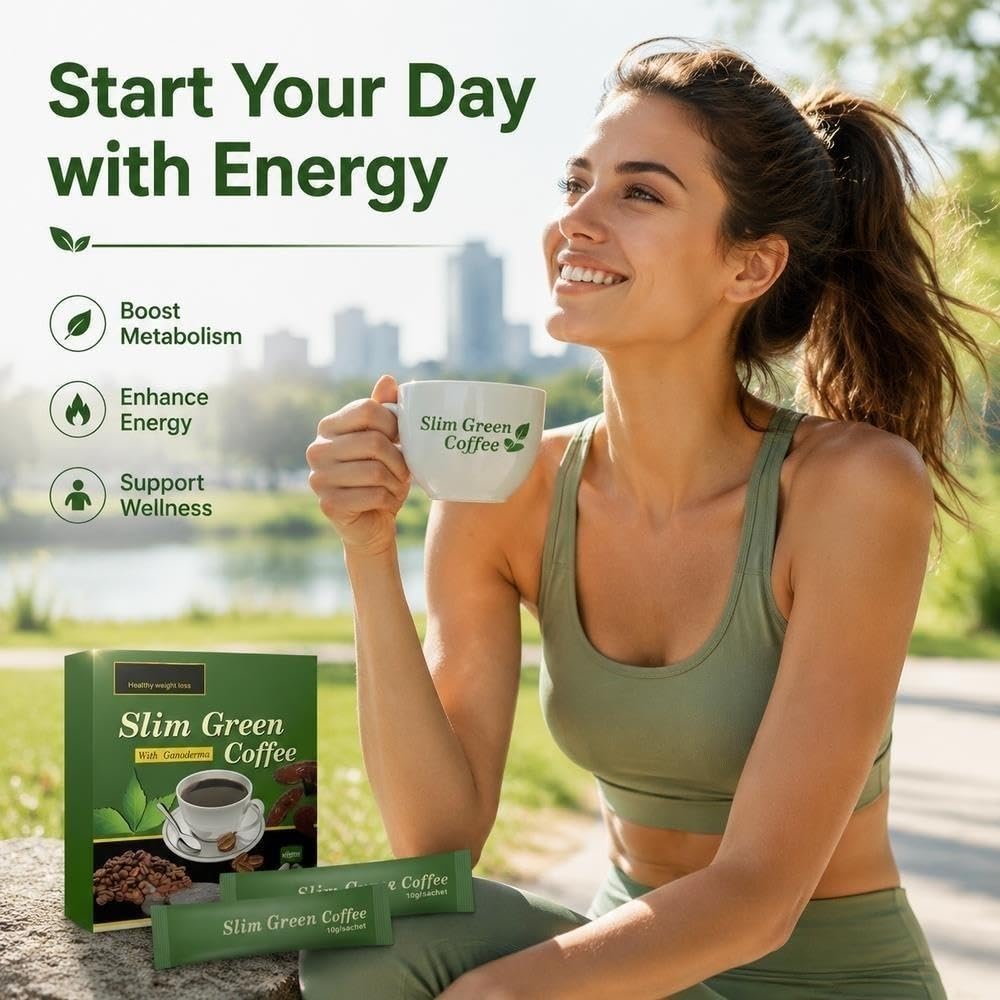 Miscela funzionale probiotica for la salute dell'intestino al caffè verde | Caffè istantaneo benessere a basso jitter vegano senza glutine(2pcs)