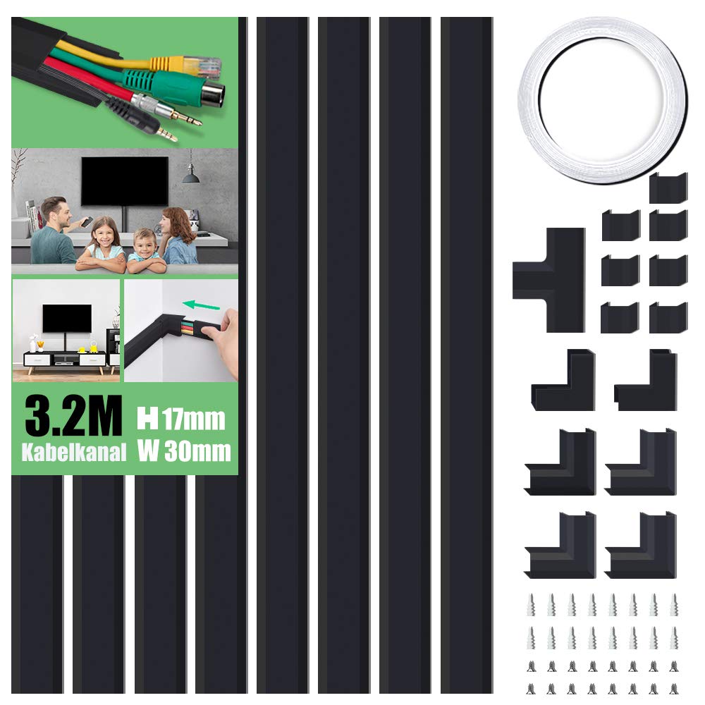 Buy SelfAdhesive Cable Duct White 320 cm PVC Cable Cover Cable Tray