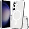 coverzone Samsung Galaxy S25 FE ile uyumlu Kılıf Wireless Şarj Özellikli Magsafe ile uyumlu Nitro Anti Shock Transparan Köşeler Airbag Korumalı Ultra Kalın Şeffaf Kılıf