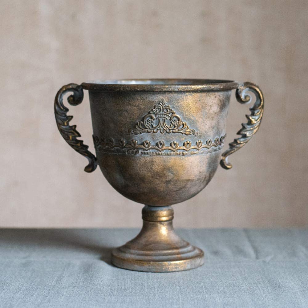 Vase en fer forgé classique de style européen doré pour décoration florale raffinée
