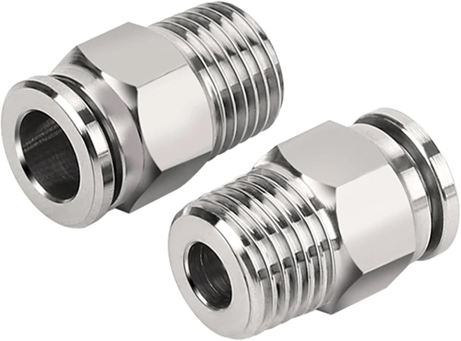 PC 304 Stainless Steel Compressor Pneumatic Quick Coupling for 1/4 5/16 3/8 1/2 Inch Tube Hose 6.35 9.53 12.7mm NPT1/8 Thread(PC1-4-NPT1-8)