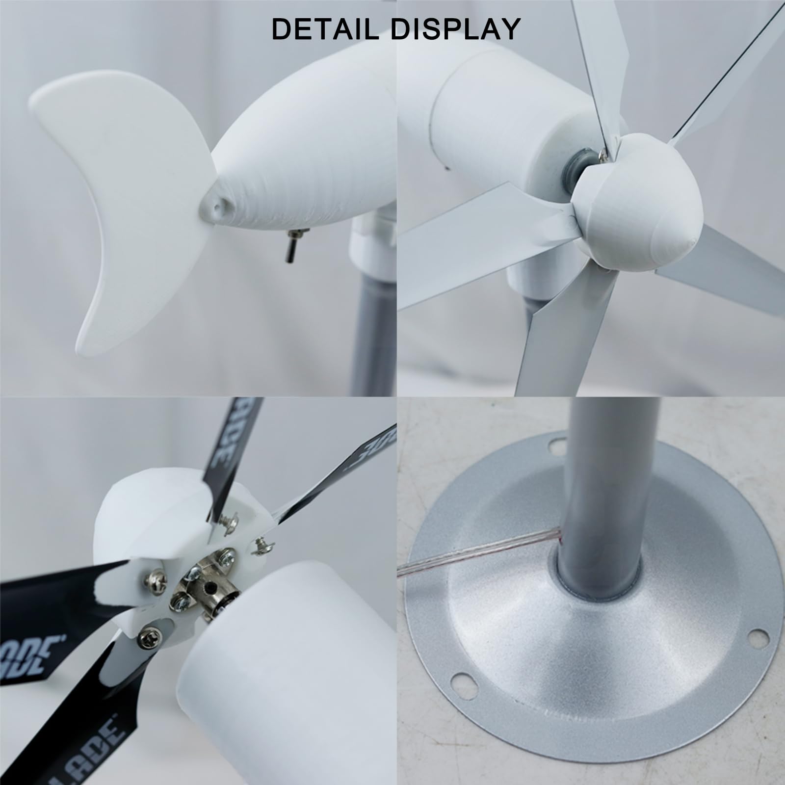Mini generador de turbina eólica de 5 cuchillas, kit de bricolaje de energía eólica de imán permanente trifásico, generador sin escobillas, molino de viento al aire libre, turbina de viento pequeña
