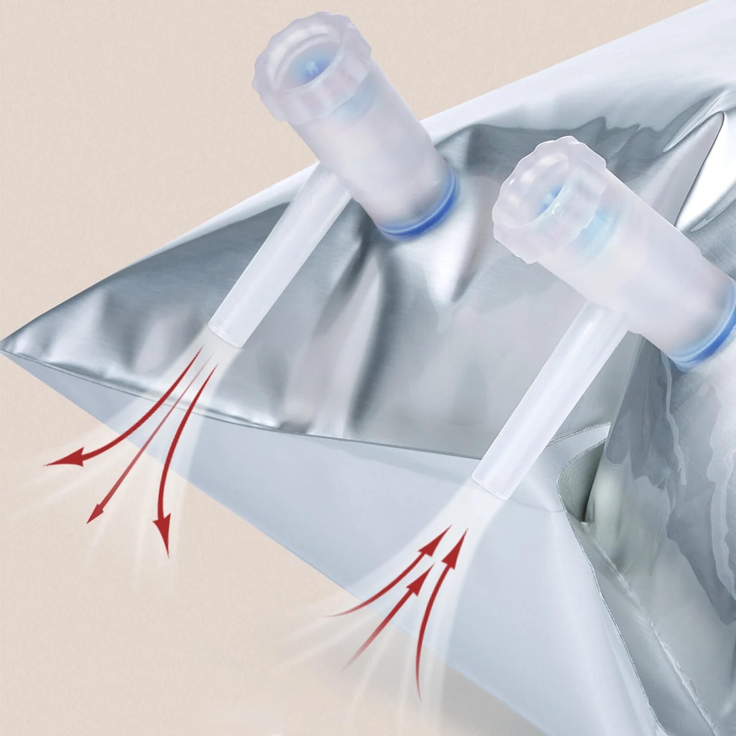 0.1L Aluminum Foil Sampling Bags, 5 Pack