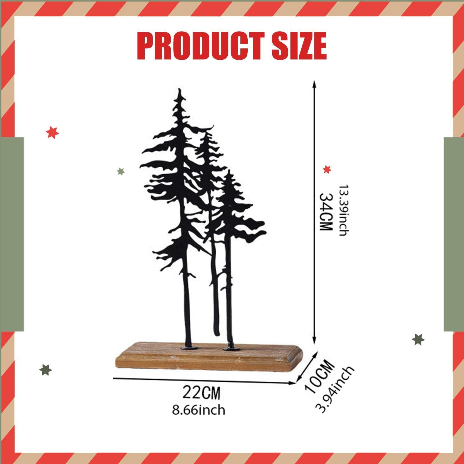 rockible Adorno Navideño de Mesa para de Navidad, Adorno Navideño Coleccionable para Sala de Estar, Negro 22cmx10cmx34cm, Individual
