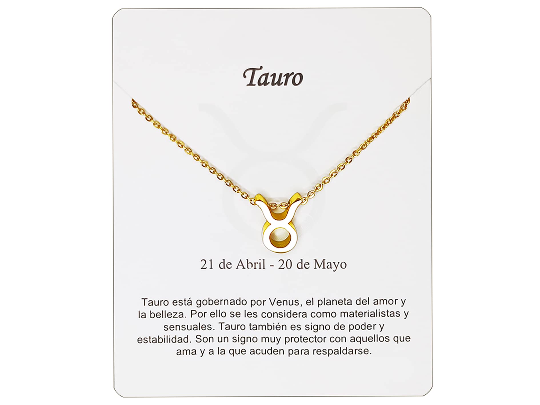 Collar Signo Zodiaco Acero Inoxidable hermosa Tarjeta Significado Signo Zodiacal Colgante Horóscopo Para mujer Regalo Cumpleaños — view 10