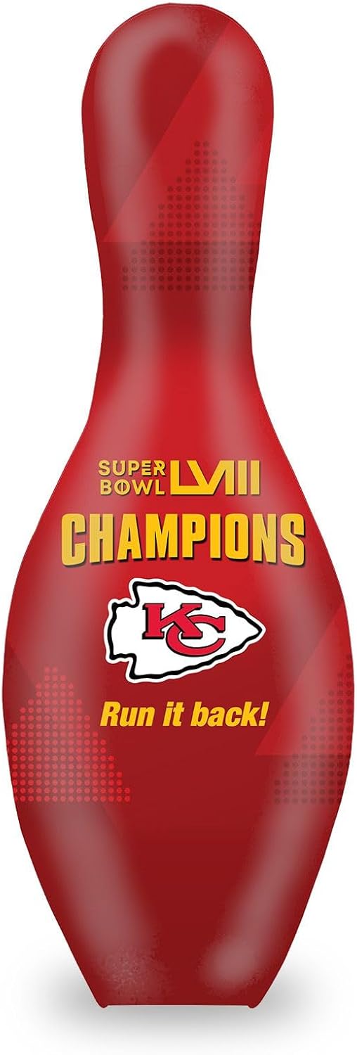 Officially Licensed NFL Kansas City Chiefs Super Bowl LVIII Champions Official Size Bowling Pin