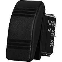 12V 24V Marine Switch 2 Pins Rocker Switches SPST ON-Off No LED Toggle Switch Waterproof IP66 for Boat RV UTV ATV Truck Car