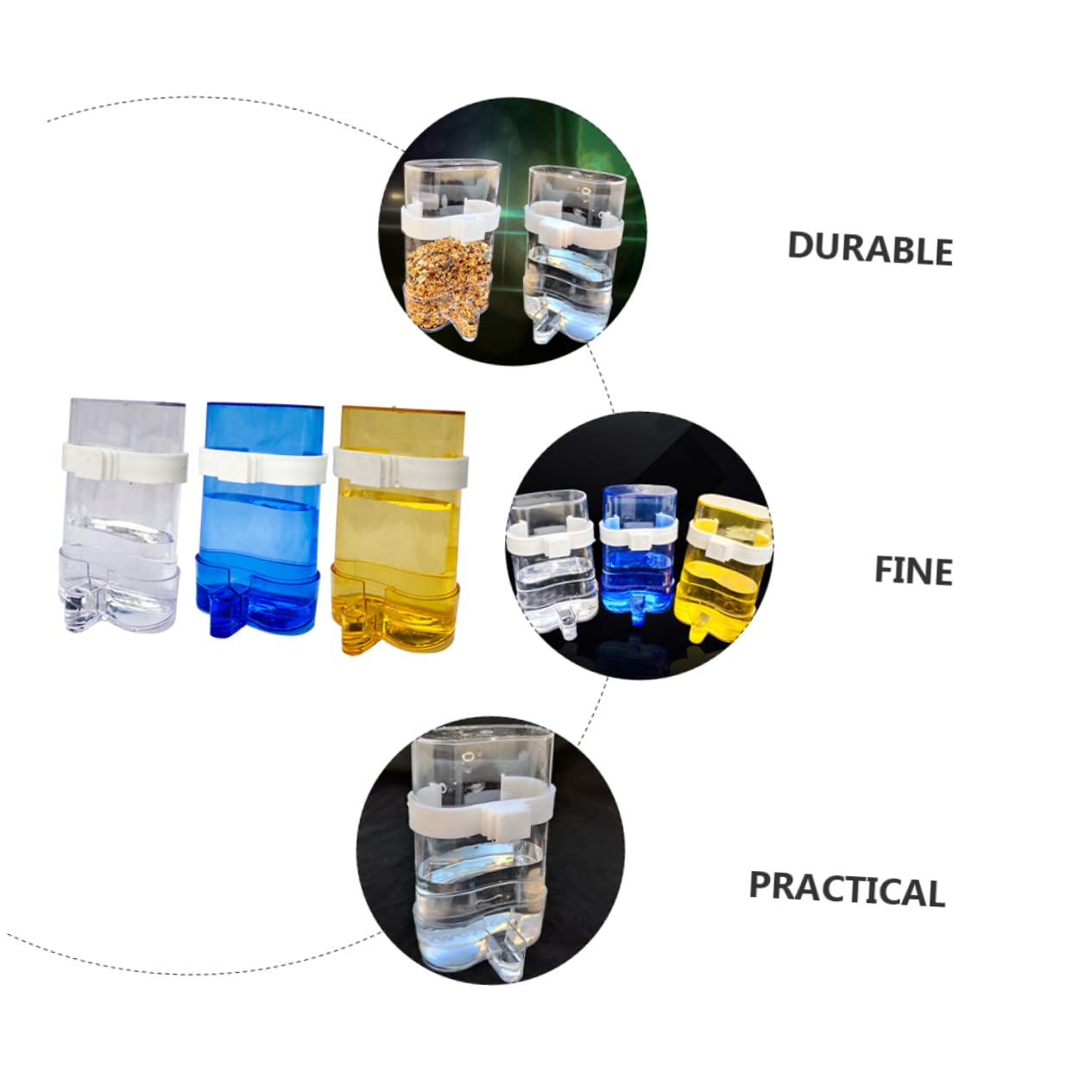 Gatuida Distributeur d'eau Automatique en Plastique Bleu Lot de 12 Pièces Facile à Installer pour Perroquets et Oiseaux Adapté pour Usage Intérieur et Extérieur