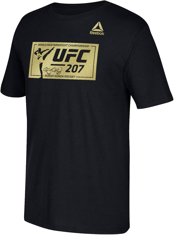 Ronda Rousey Crossfit remera negra con logo de caja UFC 207 para hombre CR5402