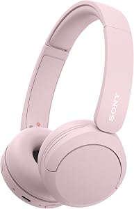 Sony WH-CH520 Bluetooth Headphones with 50h Battery, DSEE Sound and Built-in Microphone, Pink