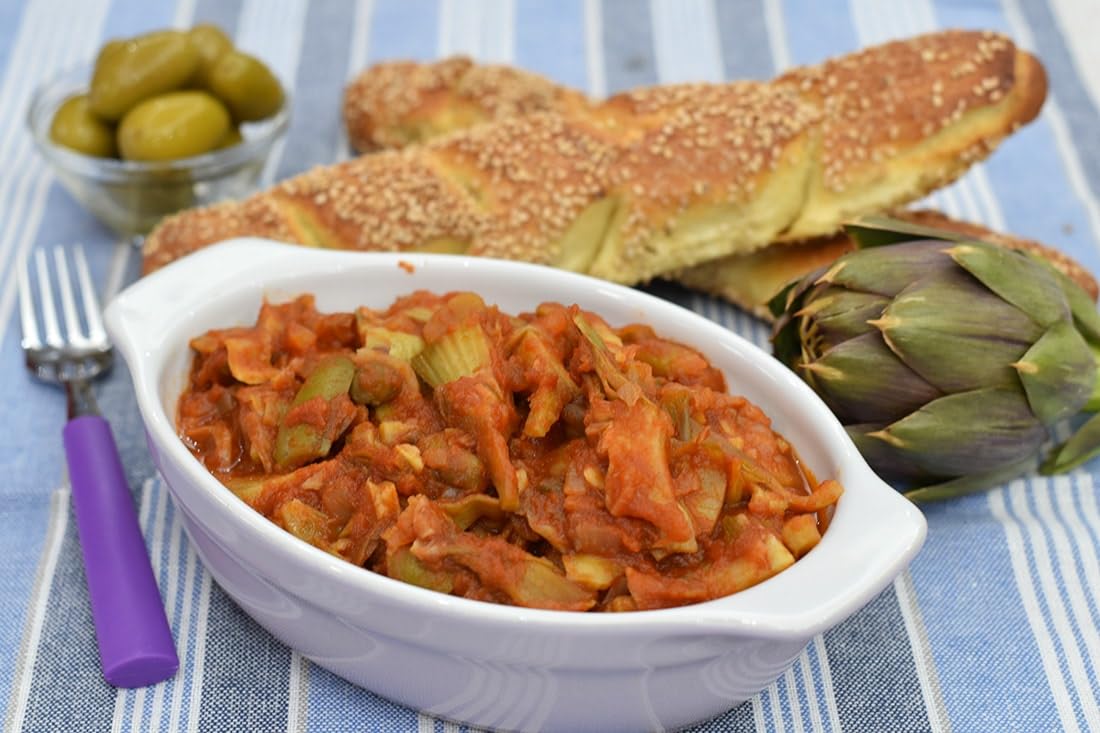 Fratelli Contorno Carciofina, Caponata di Carciofi Caponata d'artichauts 12 x 200 g + Italian Gourmet Polpa 400 g
