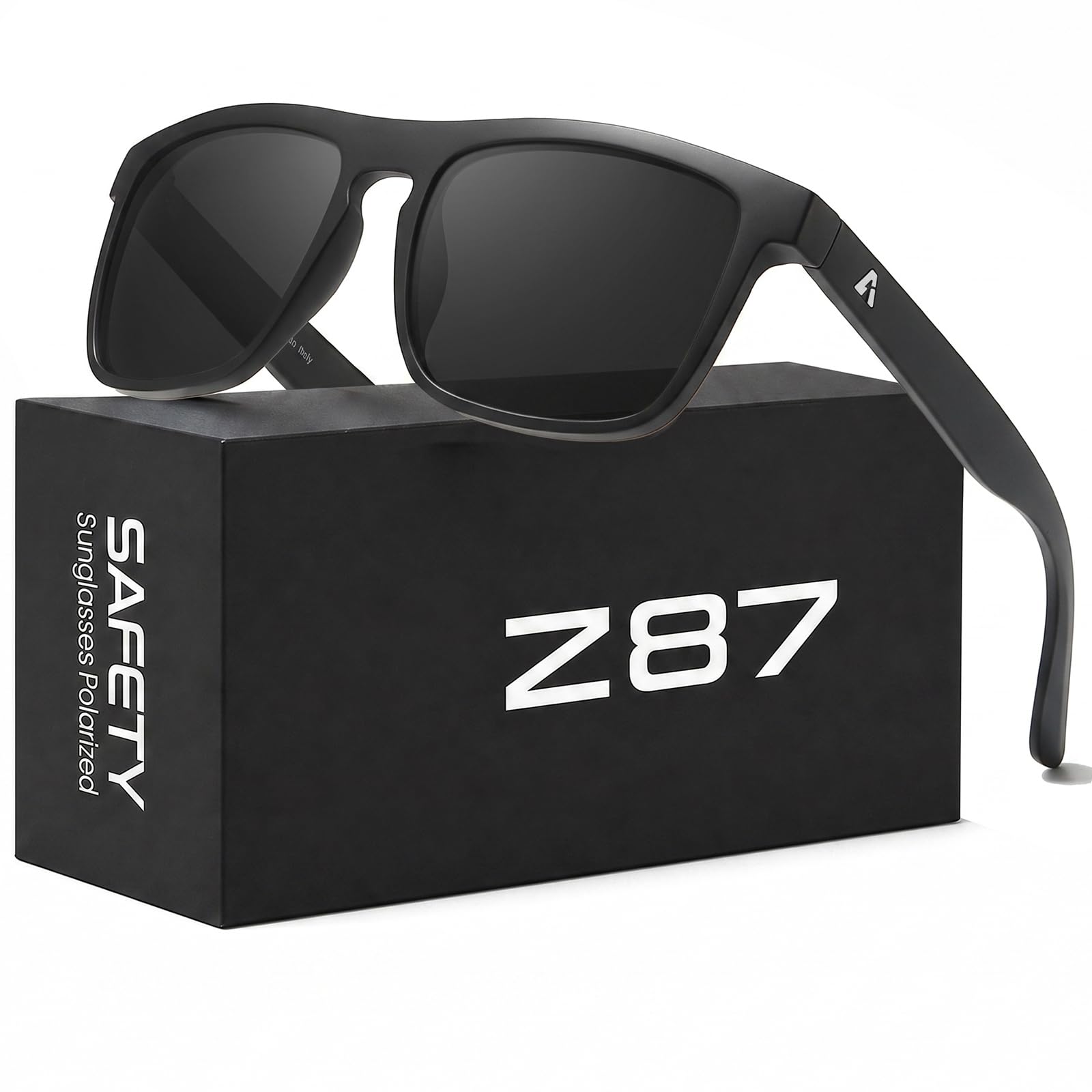 SODQW Z87.1 Polarized Sunglasses for Men Work Safety Sunglasses | UV400 Protection, Outdoor Sports, Construction, Surfing, Z87 Sun Glasses, Z87.1 Tinted Glasses, Regular Size
