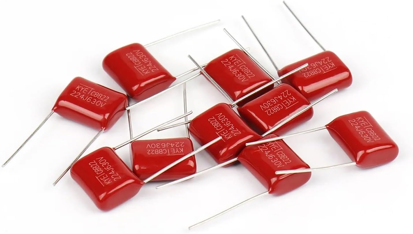20 Pieces of 100V CBB Polypropylene Film Capacitor 5MM/8MM 101 103 104 105 125J 221 222 223 224 225 332 333 334 CBB Capacitor (Size : 100V824J P5 (820NF))