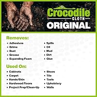 Vista 5 de Crocodile Cloth Original Cleaning Wipes – 100 (15” x 10”) Hand & Tool Industrial Cleaning Wipes – Large Multi-Surface Cleaning Cloths, Water-Based