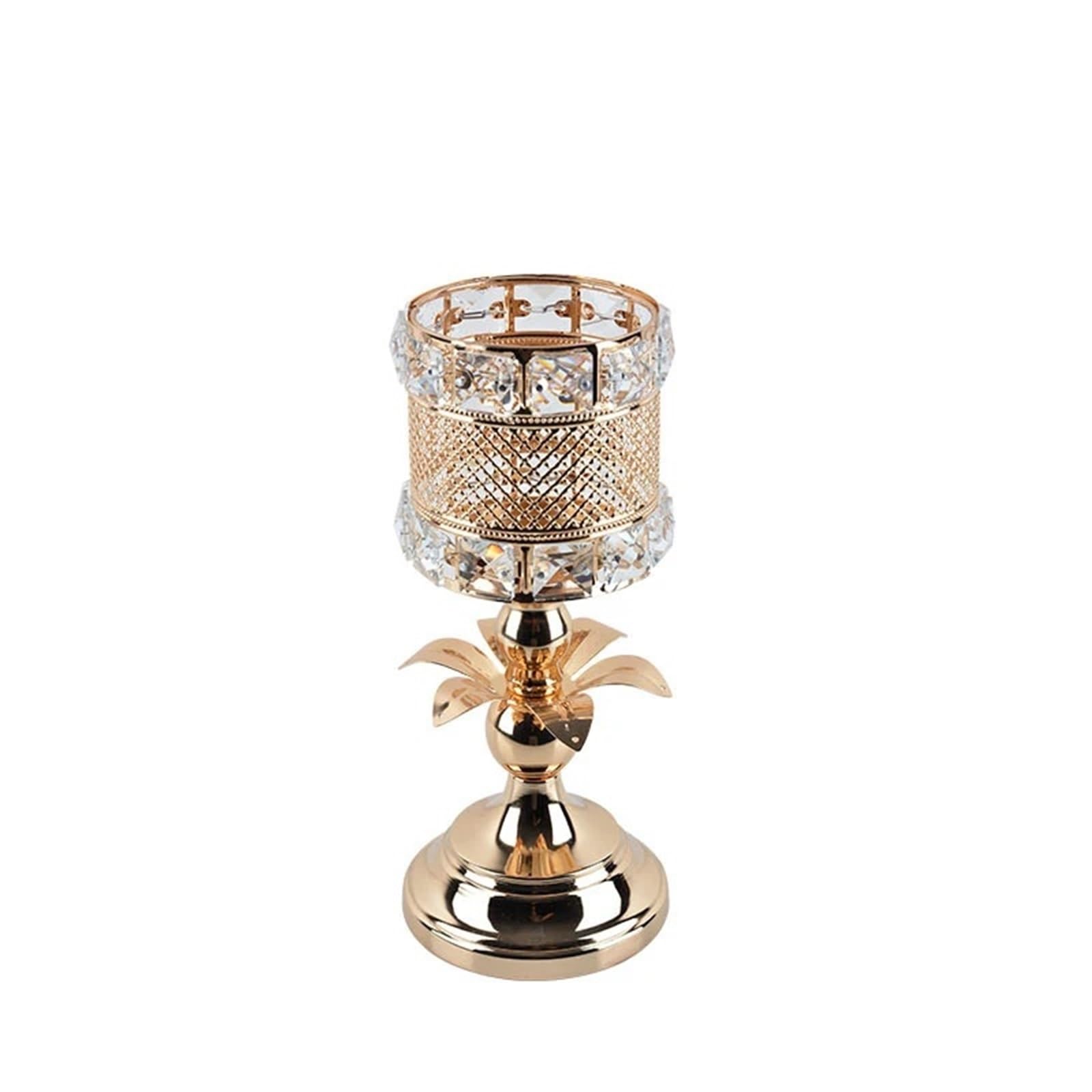 Classic Metal Candle Holders Vintage Golden Candlestick Home Decoration For Wedding Candelabra Crystal Holder(S)