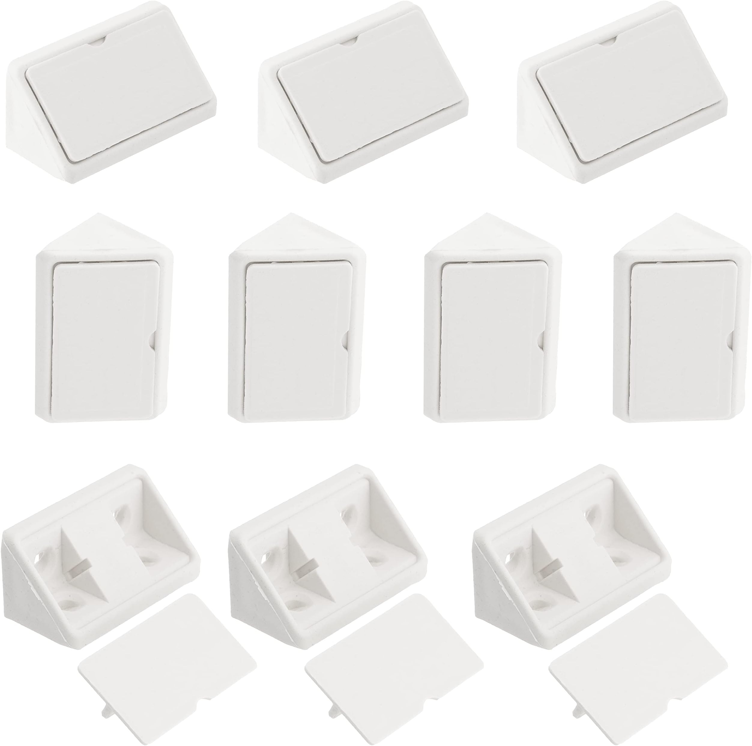 AERZETIX - C65770 - Lot de 10 équerres d'angle 42x27 mm en plastique ...