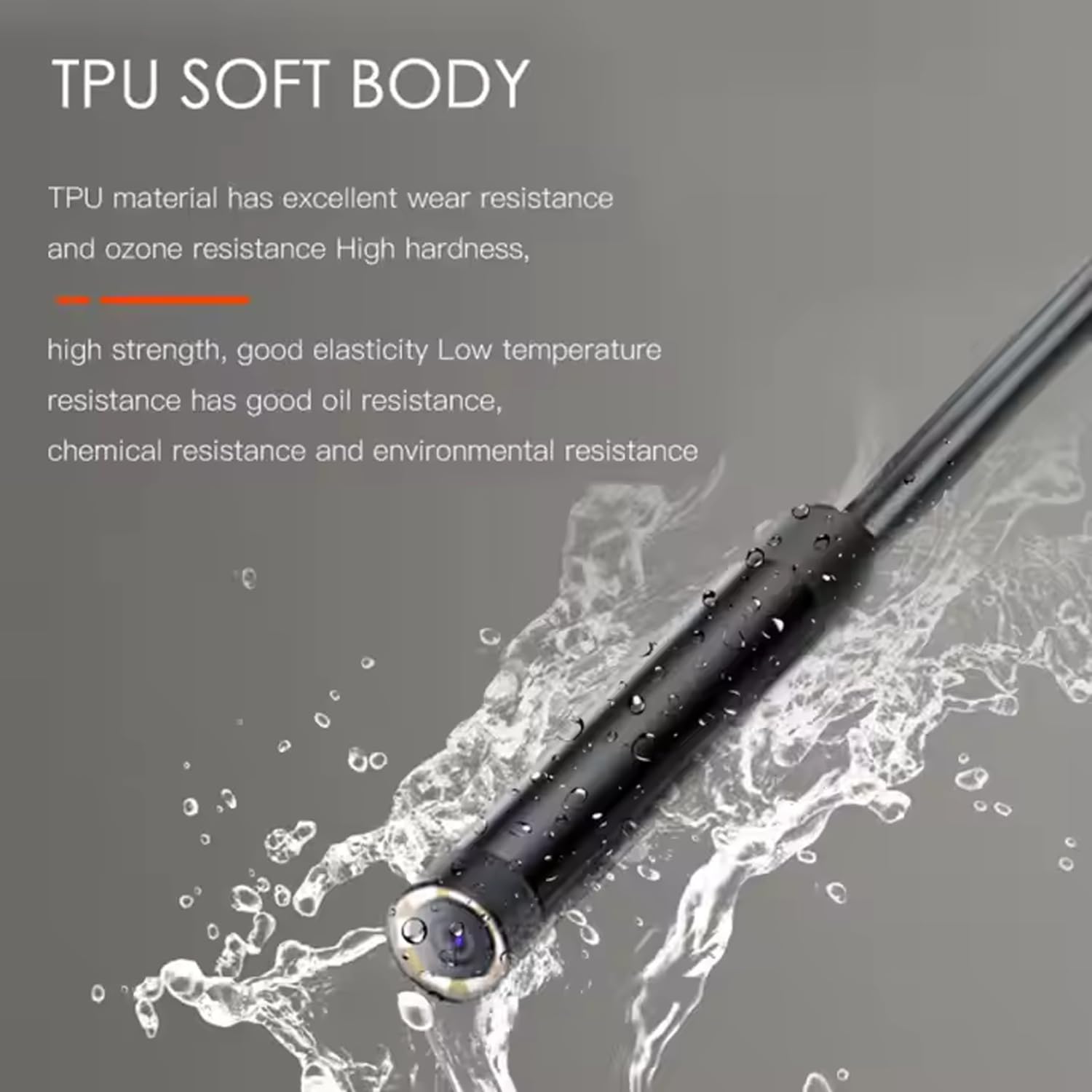 Caméra endoscopique industrielle avec écran couleur IPS 4,5 pouces, triple camera canalisation 7,9 mm, câble rigide divisé, étanchéité IP67, idéale pour l'entretien automobile et des canalisations(2M)