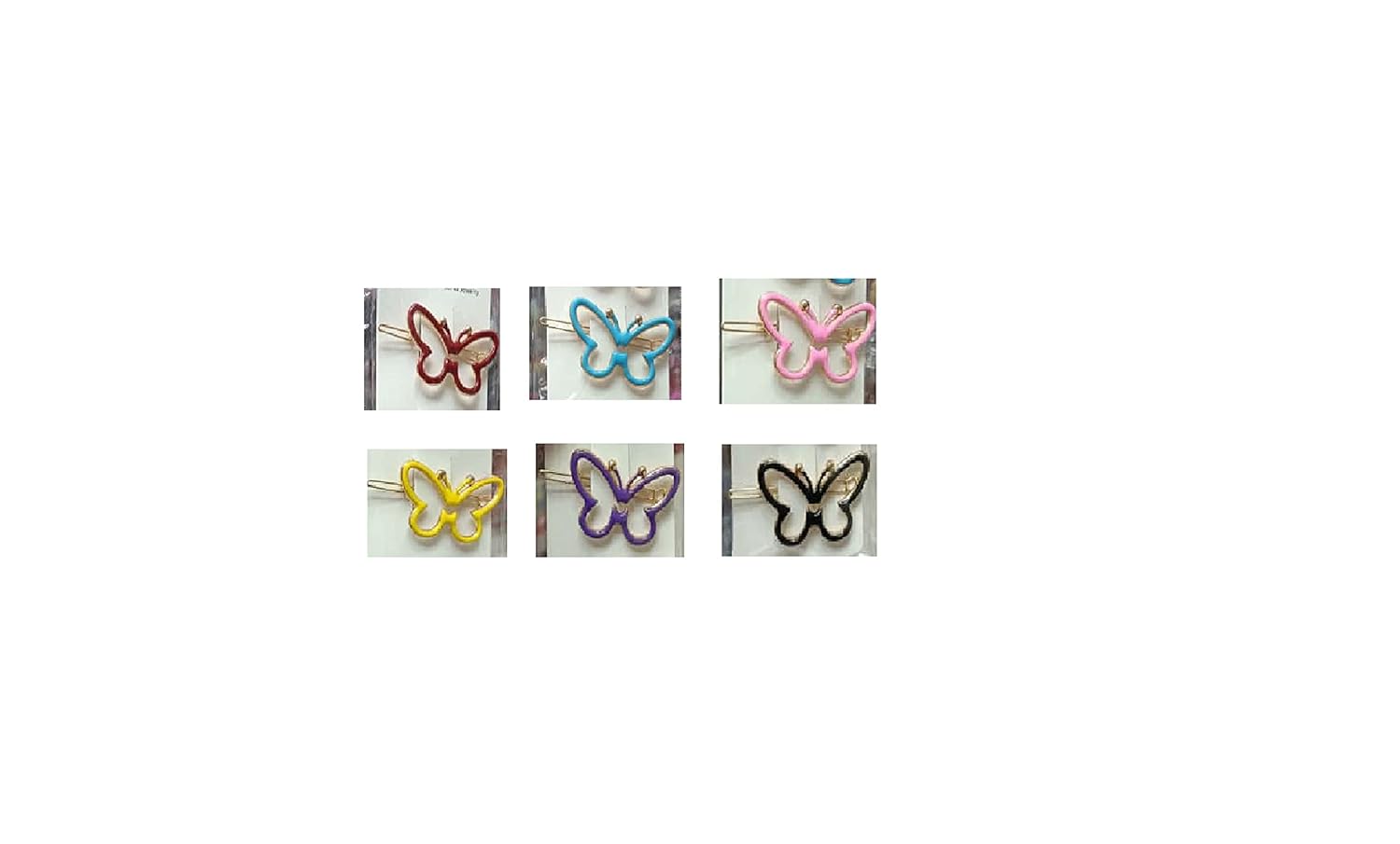 OJ Butterfly Shape Metal Hair Clip for Baby Girl’s Stylist Multi color Hair Tic Tac Hair Claw Clutcher Clips Buckle Hair Accessories Unique Latest Hair Pin for Women & Girls Pair of 6