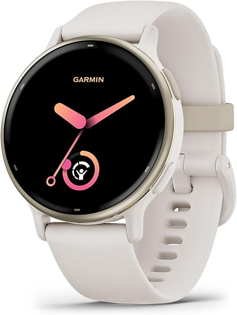 Garmin Vivoactive 5 Smartwatch GPS NFC Do Pomiaru Zdrowia i Kondycji Cream Gold/Ivory