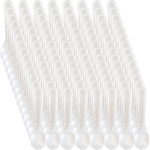 Miniatura 11 de Patelai Juego de 20 cucharas de caviar con mango redondo artesanal para caviar, huevo, helado, café, cocina, restaurante para servir caviares