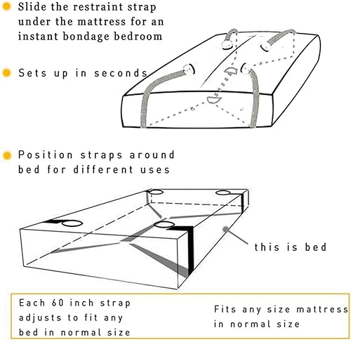 Miniatura 3 de Correas de cama sexuales para adultos, juego de cama King para colchones sexuales, lazos sexuales para tobillos y muñecas, juego sexual en la cama y