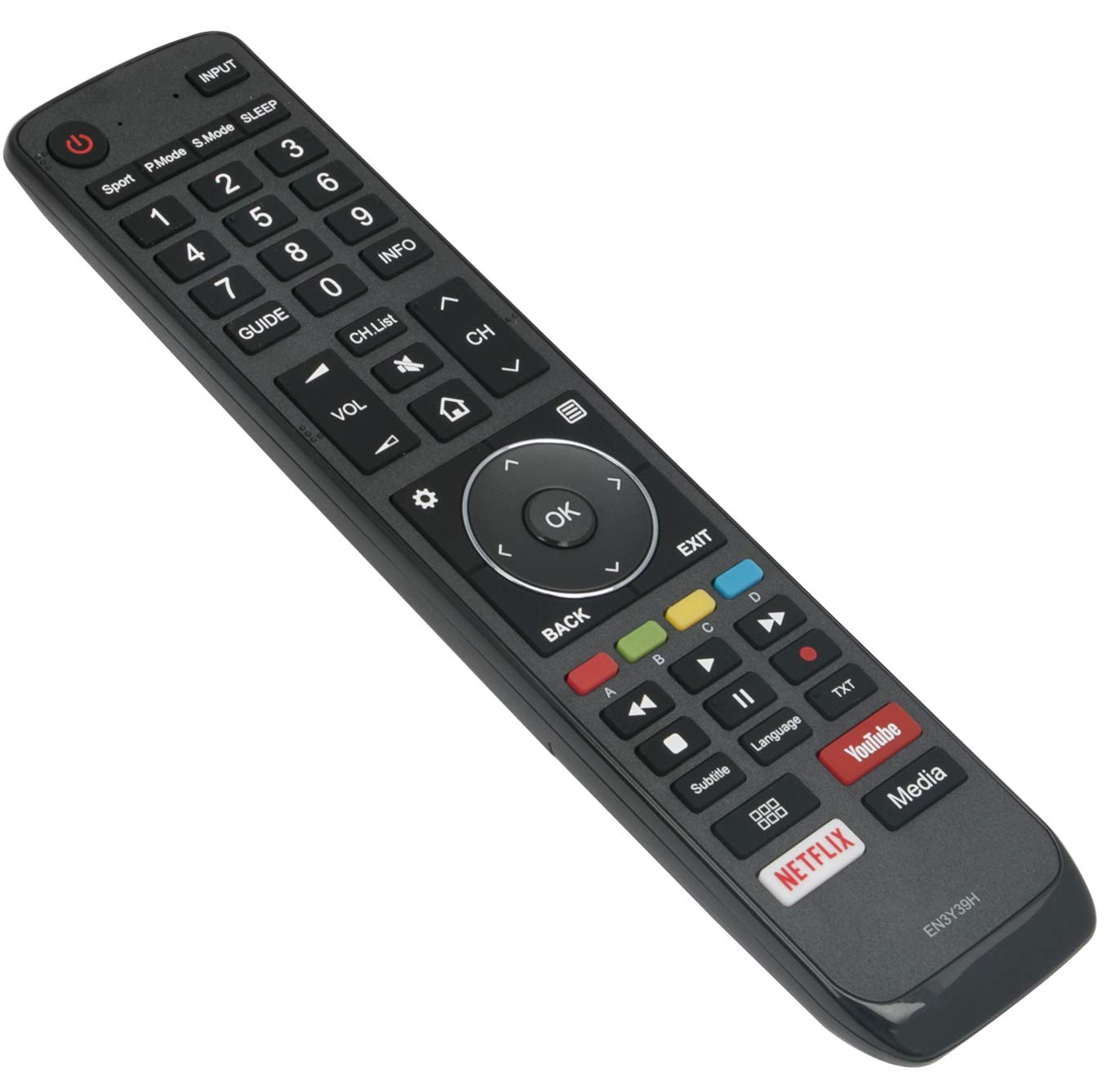 Telecomando Sostitutivo SimplyAll Per TV Hisense LCD2003EU, Funzioni Identiche All'originale, Batterie Incluse, Nessuna Programmazione