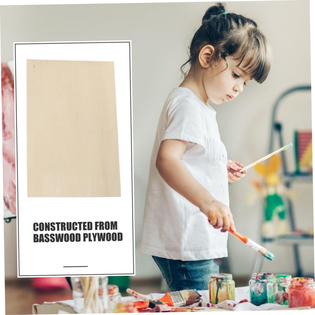 SHINEOFI 1 Satz Sperrholz Aus Linde Bretter Aus Balsaholz Sperrholz Zum Basteln Unbehandeltes Holz Bastelbrett Holzbretter Zum Basteln Holzquadrate Zum Basteln Holzplatte Beige Hölzern 7st