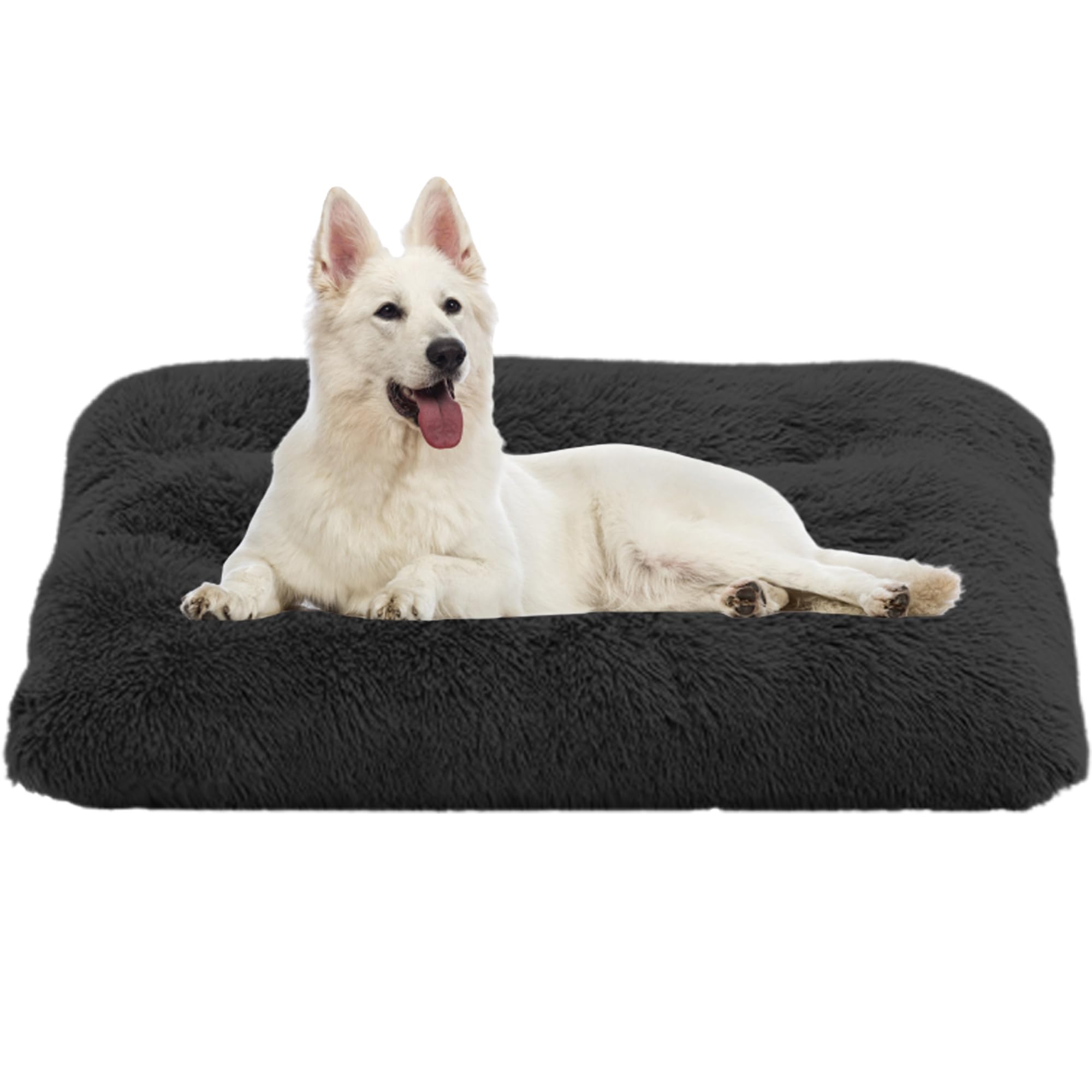 Grand tapis de cage pour chien et chat de petite et moyenne taille, coussin anti-anxiété pour chien et chat de petite et moyenne taille, 110 x 75 x 10 cm, noir