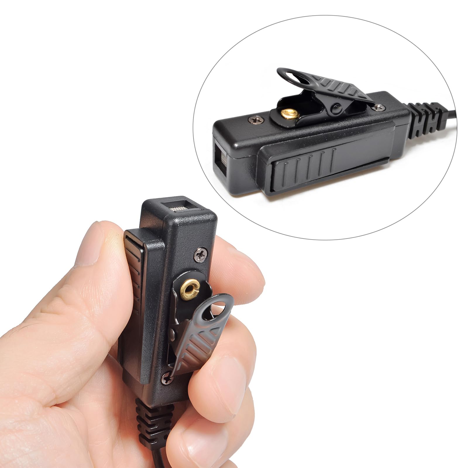 HYS Słuchawki Covert z rurką akustyczną, PTT i mikrofonem bezpieczeństwa, kompatybilne z Baofeng BF-888S UV-5R Kenwood Quansheng UVK5 K6 Walkie Talkie (5E)