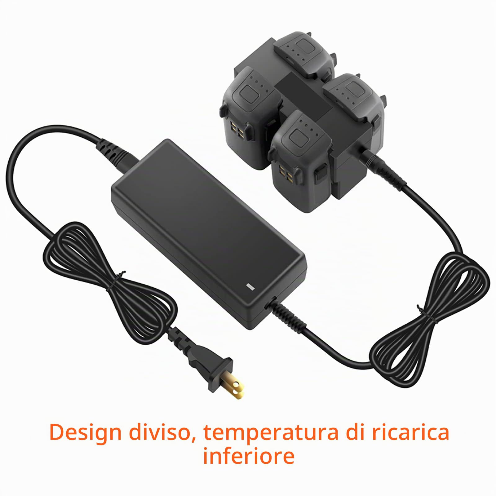 Caricabatterie con Display LCD per DJI Spark Drone, 4 in 1 Caricatore,Ricarica 4 Batterie, Stazione di Ricarica Carica Batteria Accessori