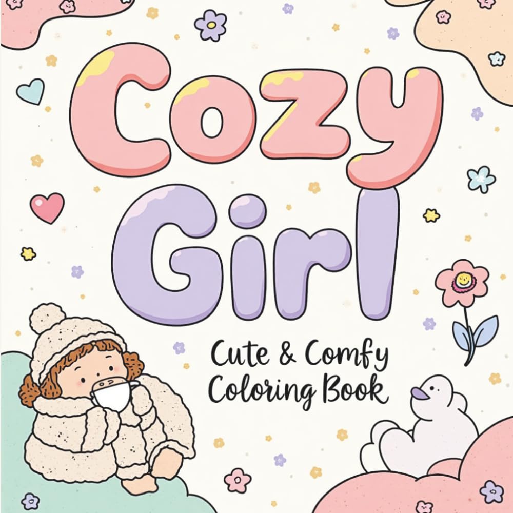 Cozy Girl Life: A Cute Coloring Book for Adults & Teens Featuring Relaxing Everyday Moments.: Cute Everyday Adventures and Cozy Places Designed for Relaxation and Mindful Coloring.