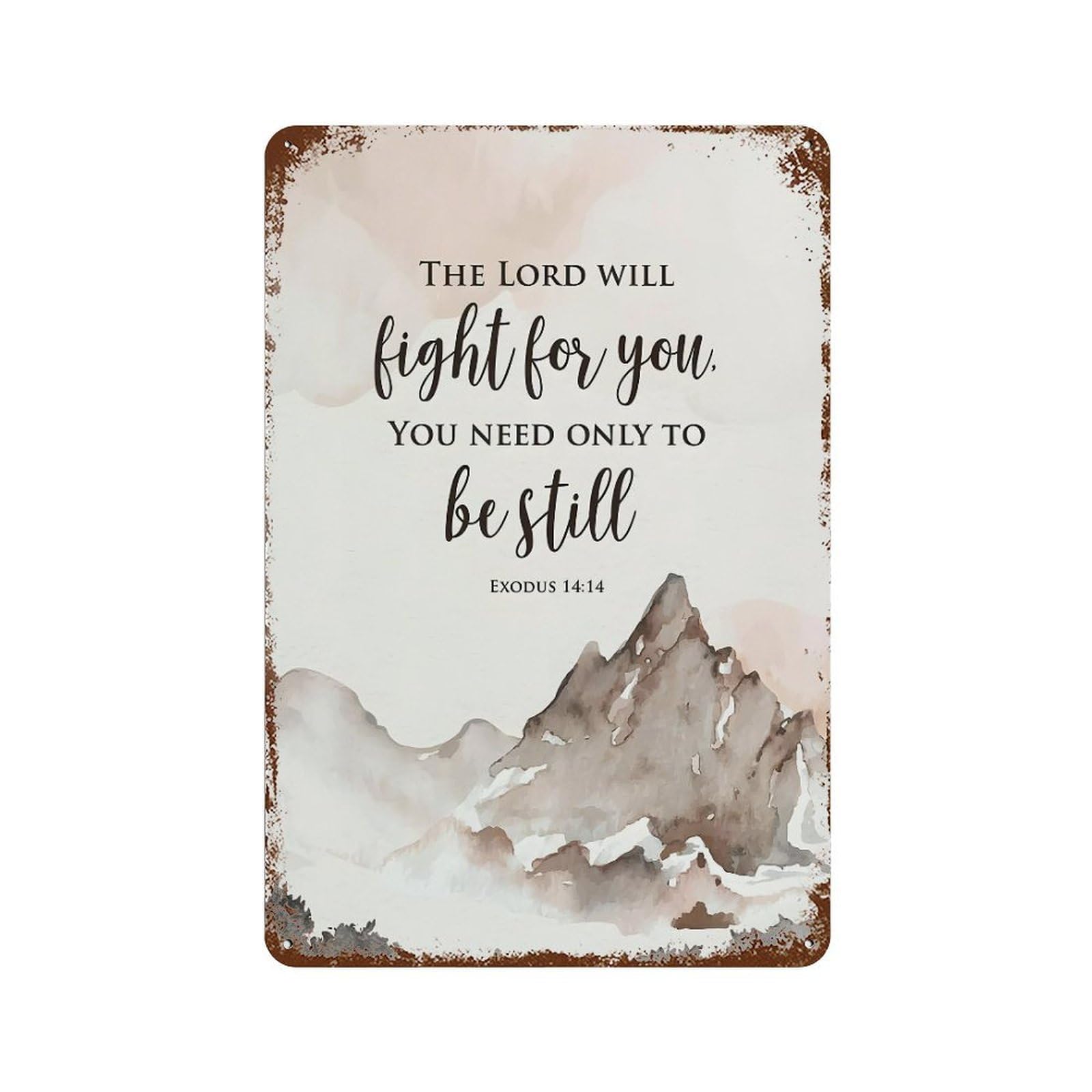 xiaoxiaoshen Bible Verse Wall Art Exodus Wall Decor Art Metal Tin Poster Modern Home Decor Art Home Bar Shop Decorations Vintage Sign 30x20cm