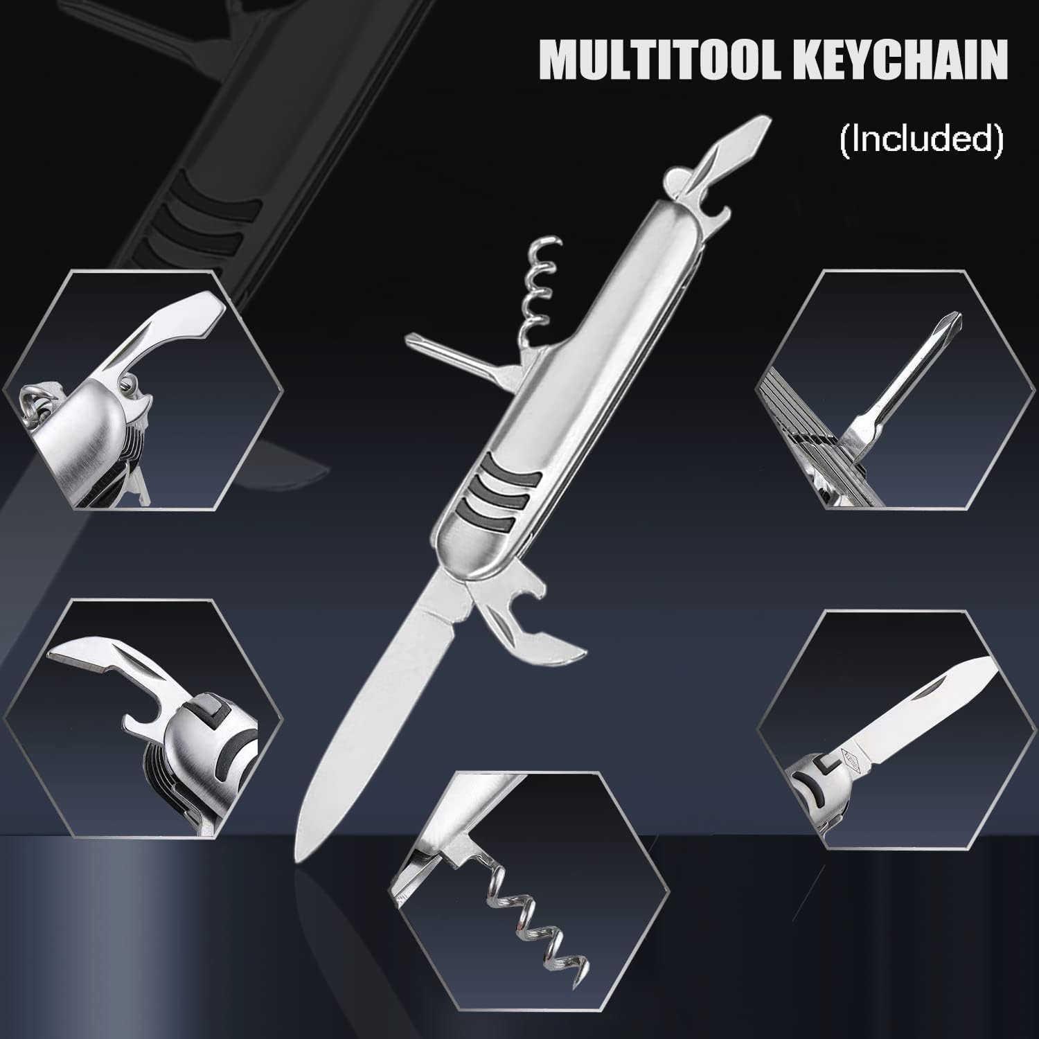 Buy Folding Utility Knife with Sheath and 10 Razor Blades, Heavy Duty