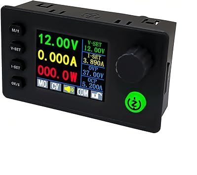 TKXEC Color Display Adjustable 90W DC DC Buck Boost Power Converter CC CV 0.5-36V 5V 6V 12V 24V Power Module Regulated Laboratory Power Supply