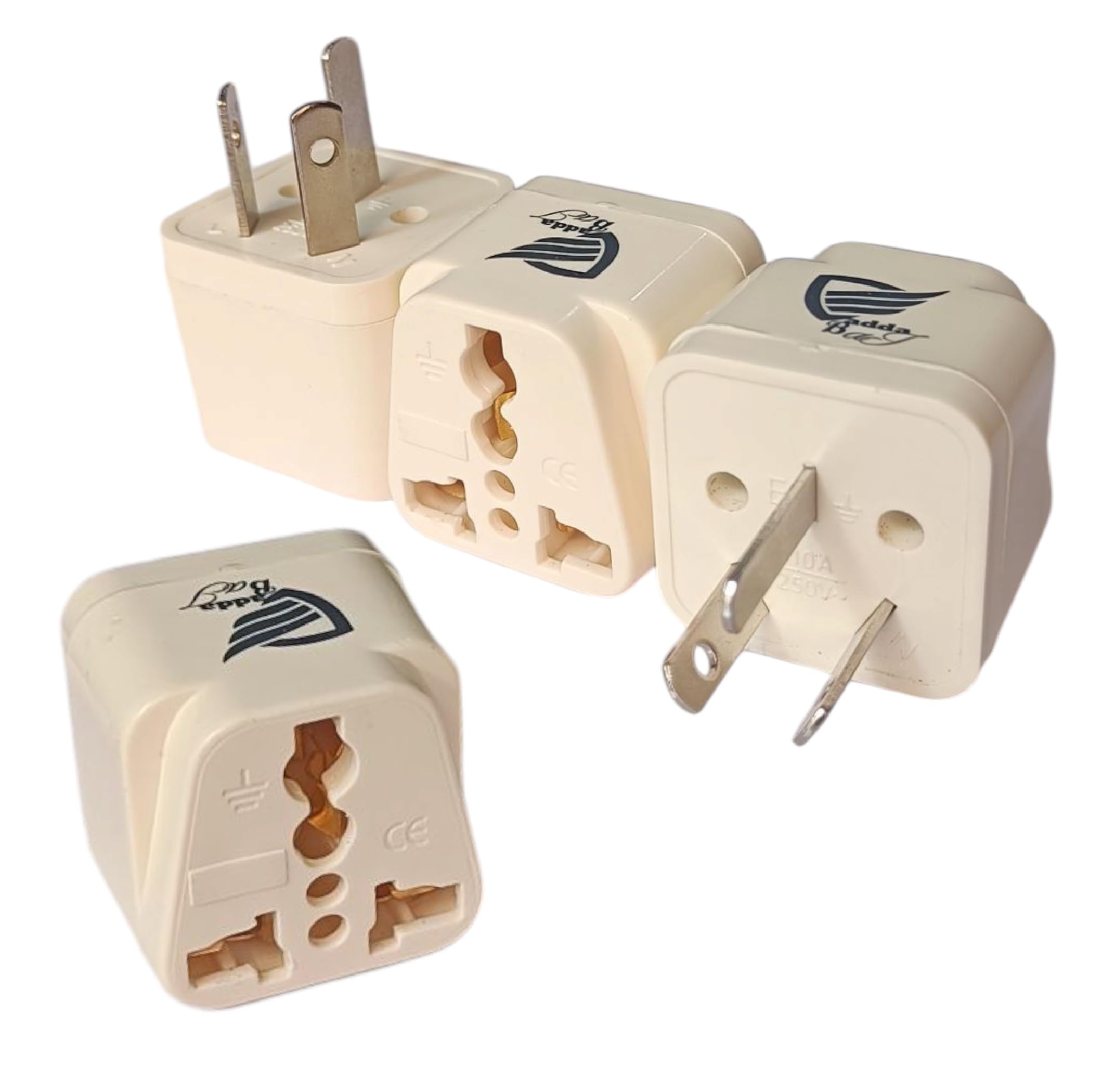 Vadda Bai Type I Plug Adapter – Universal Travel Plug Converter from India to Australia, China, New Zealand, Fiji & More – Power Adapter for Type I Sockets – 250V 10A – Pack of 4 – White-picture-36