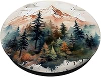Vista 2 de Forest Lover Outdoor Nature Forest Ranger PopSockets PopGrip estándar