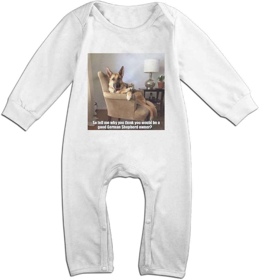 Funny German Shepherd Meme Long Sleeve Baby Onesies Boys Girls Baby Outfits Comfort Best For Newborn Baby Darling