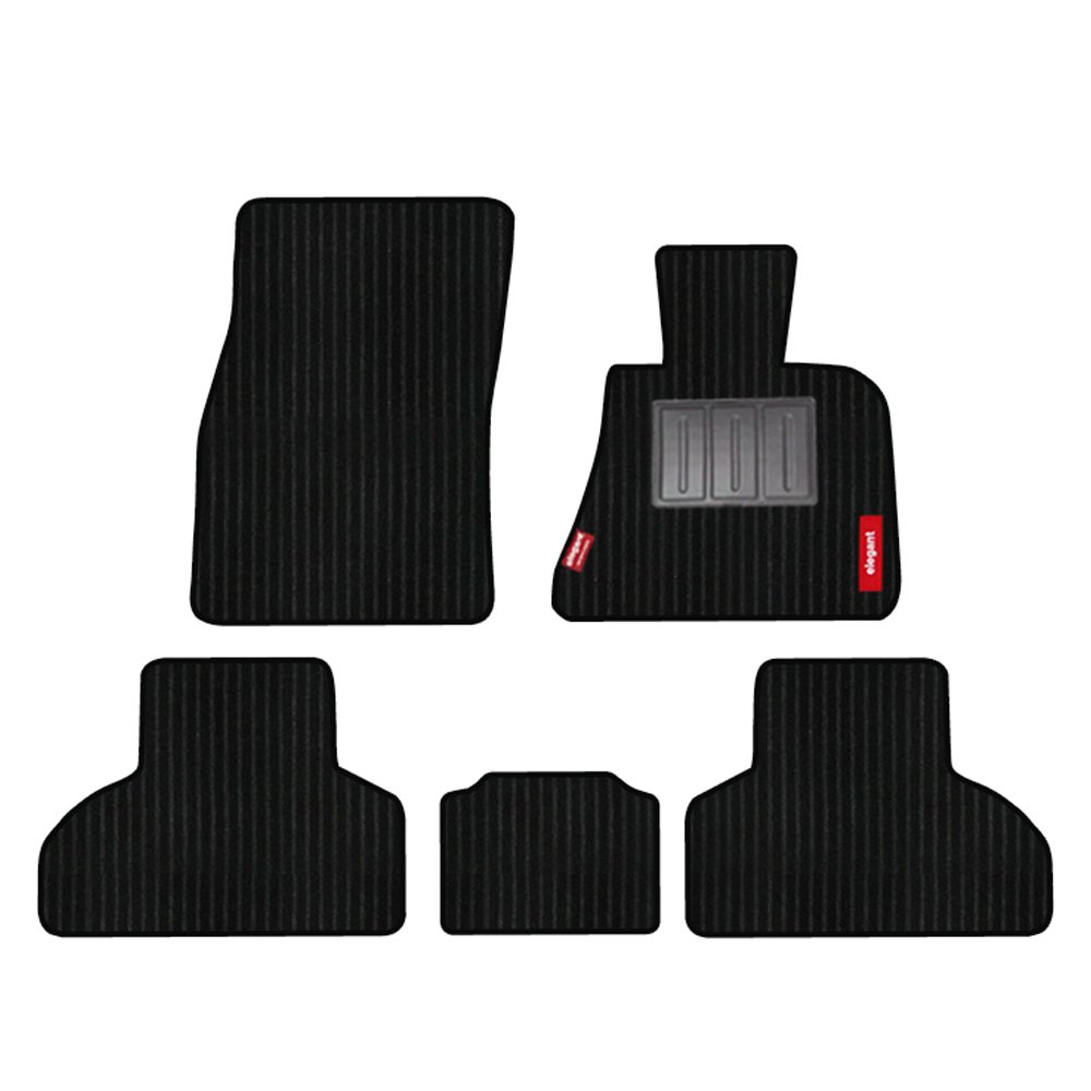 Elegant Cord Black Vinyl, Polypropylene Custom Fit Car Mat Compatible With Bmw X5